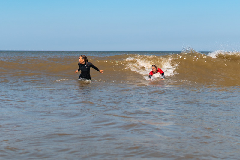 Bodysurfen in de Noordzee